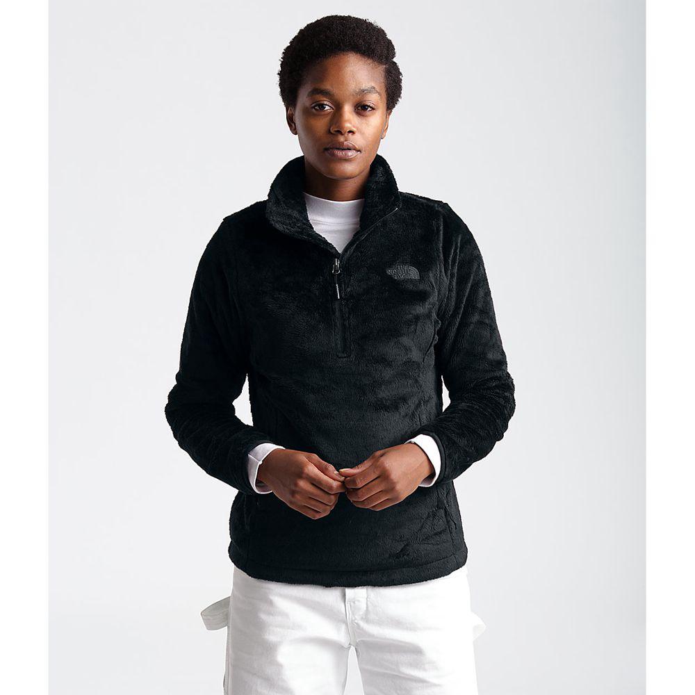 The North Face Osito ¼ Zip Γυναικεια Pullover - Μαυρα (BSDE63501)